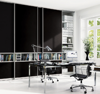 fitted sliding door wardrobe home office